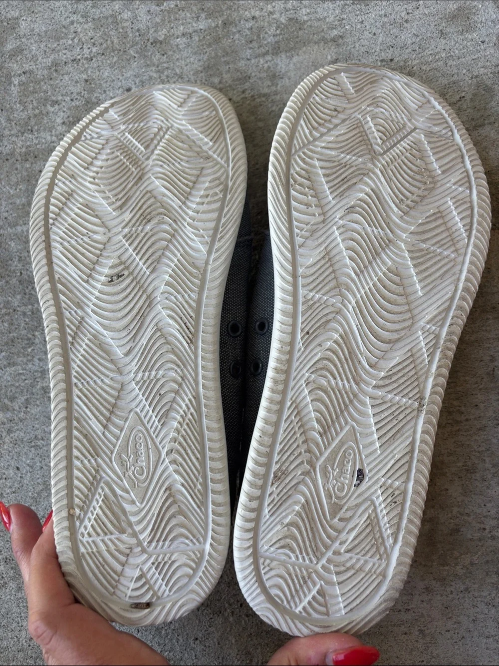 Chaco Gray Canvas Lace-Up Low-Top Sneakers